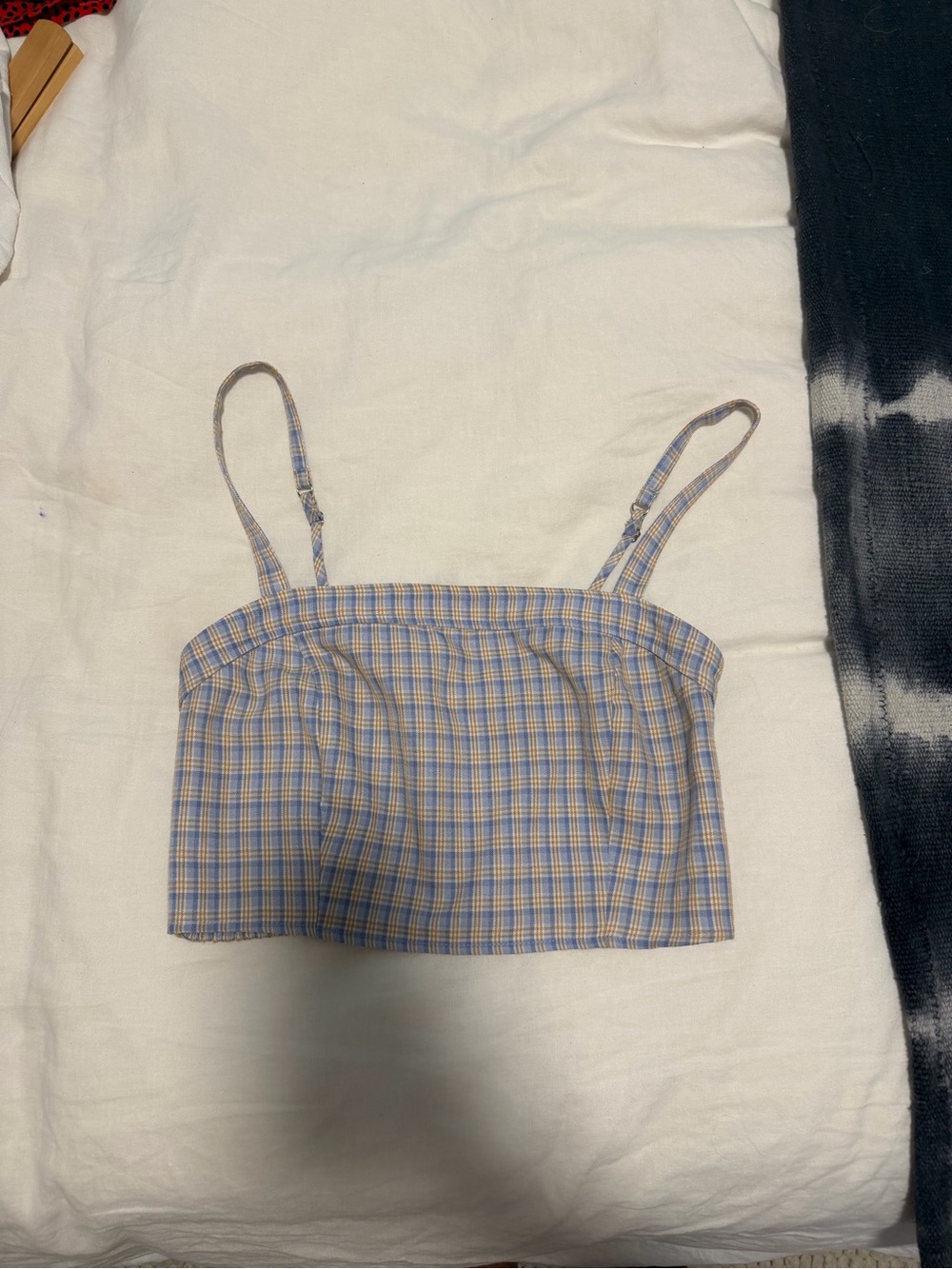 Elodie Blue & Yellow Plaid Crop Top